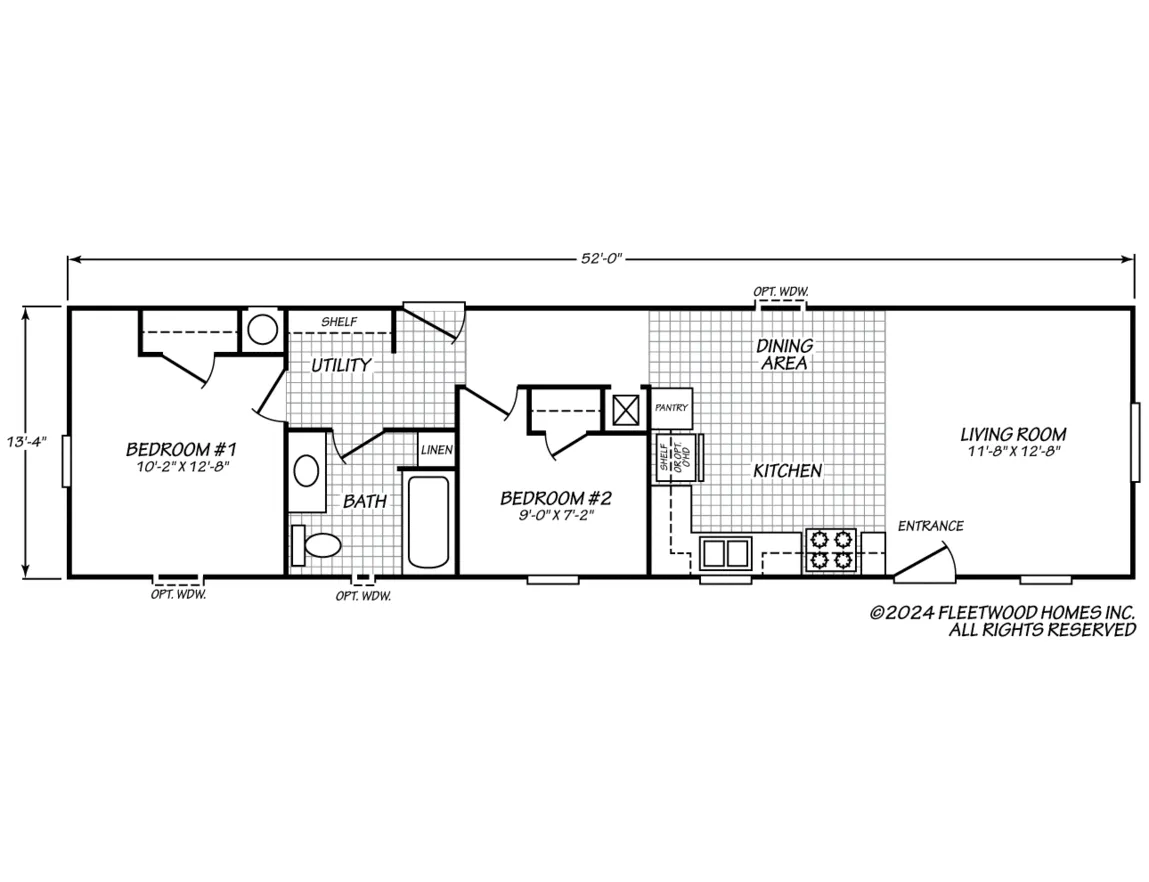 Canyon Lake 14522L floor plan — 2 Beds