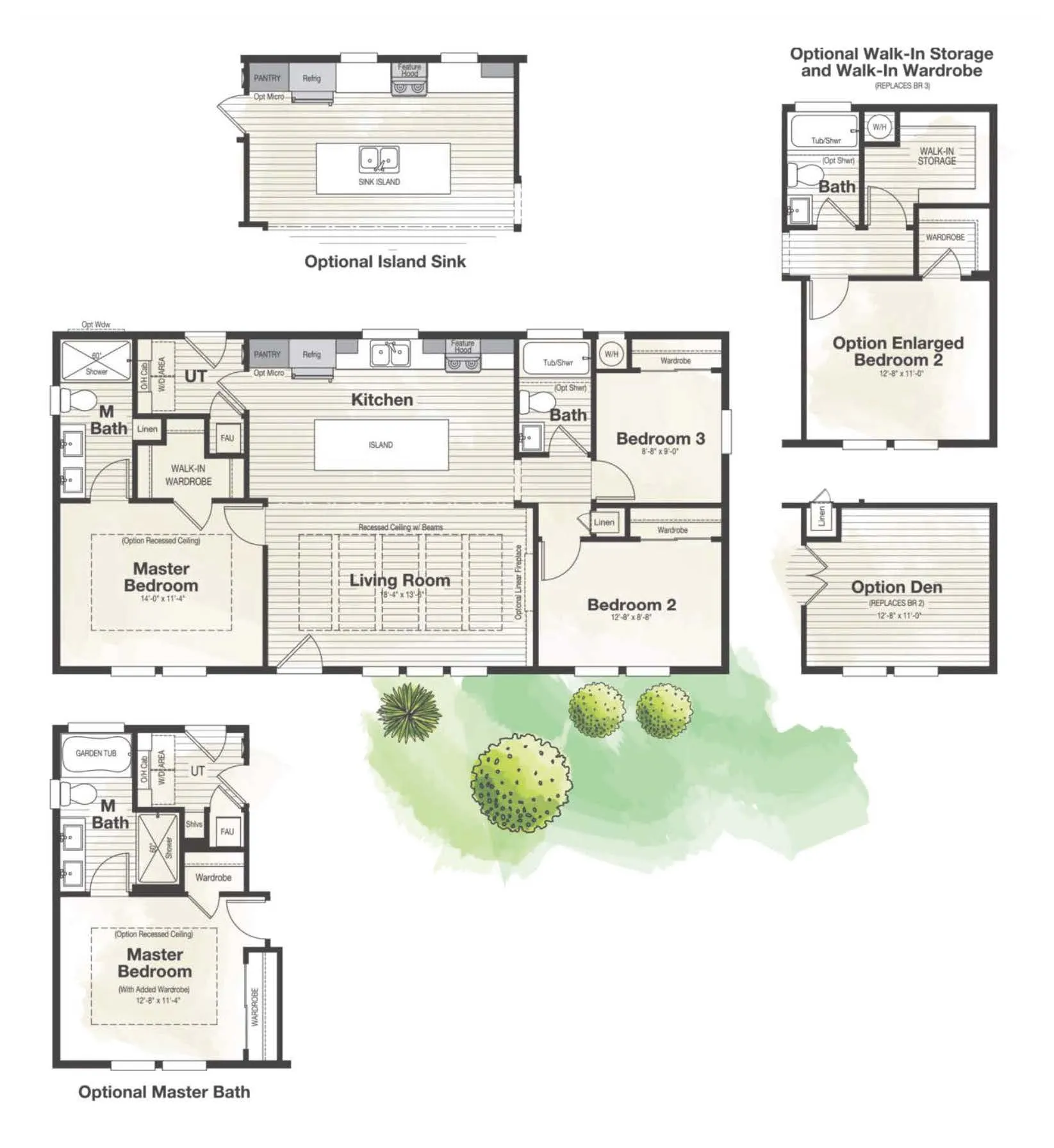 Coronado 2446A - 3 Bedrooms - 2 Bathrooms (786 to 1041 sq. ft.)