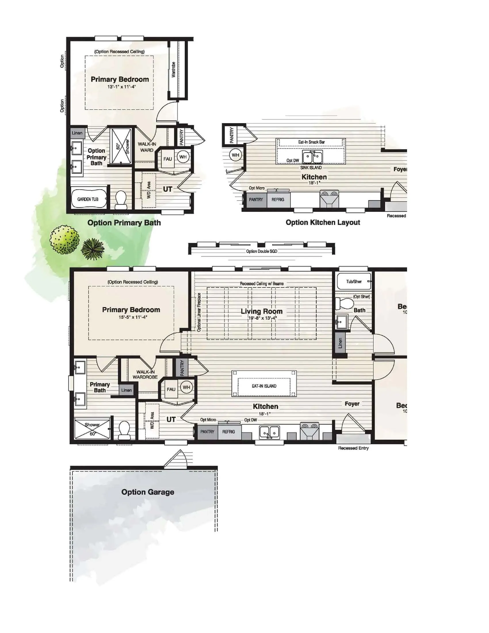 Coronado 2452G - 3 Bedrooms - 2 Bathrooms (1230 - 1512 sq. ft.)