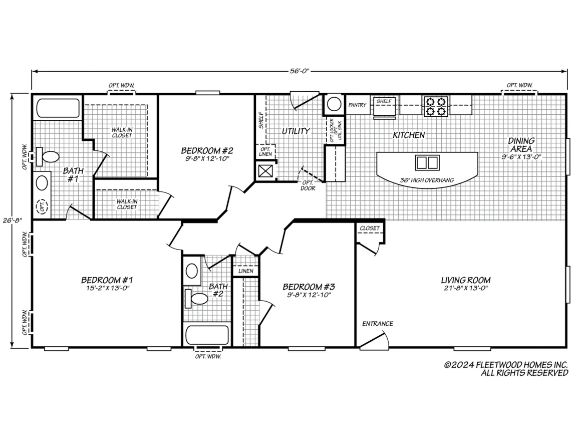 Canyon Lake 28563F floor plan — 3 Beds